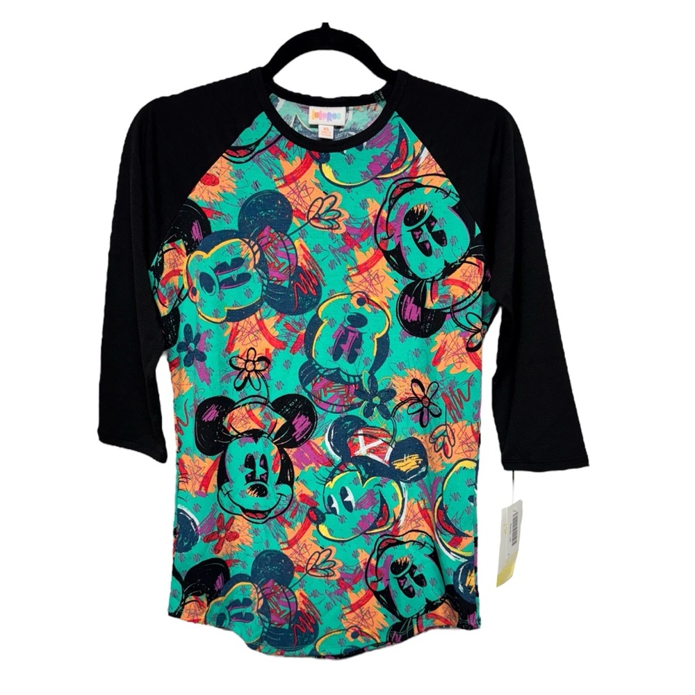 2/$20   LuLaRoe Disney Mickey Mouse Randy Tee 3/4 Sleeve